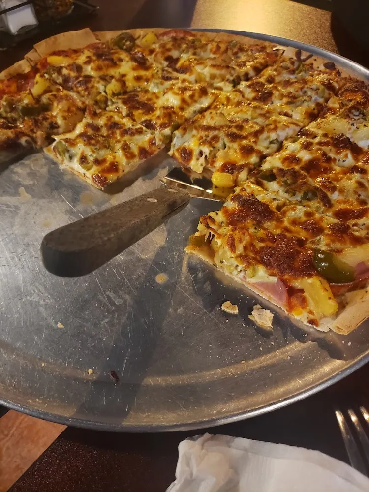 Canadian Bacon Jalas Green Olives and Pineapple Yeah We Did That