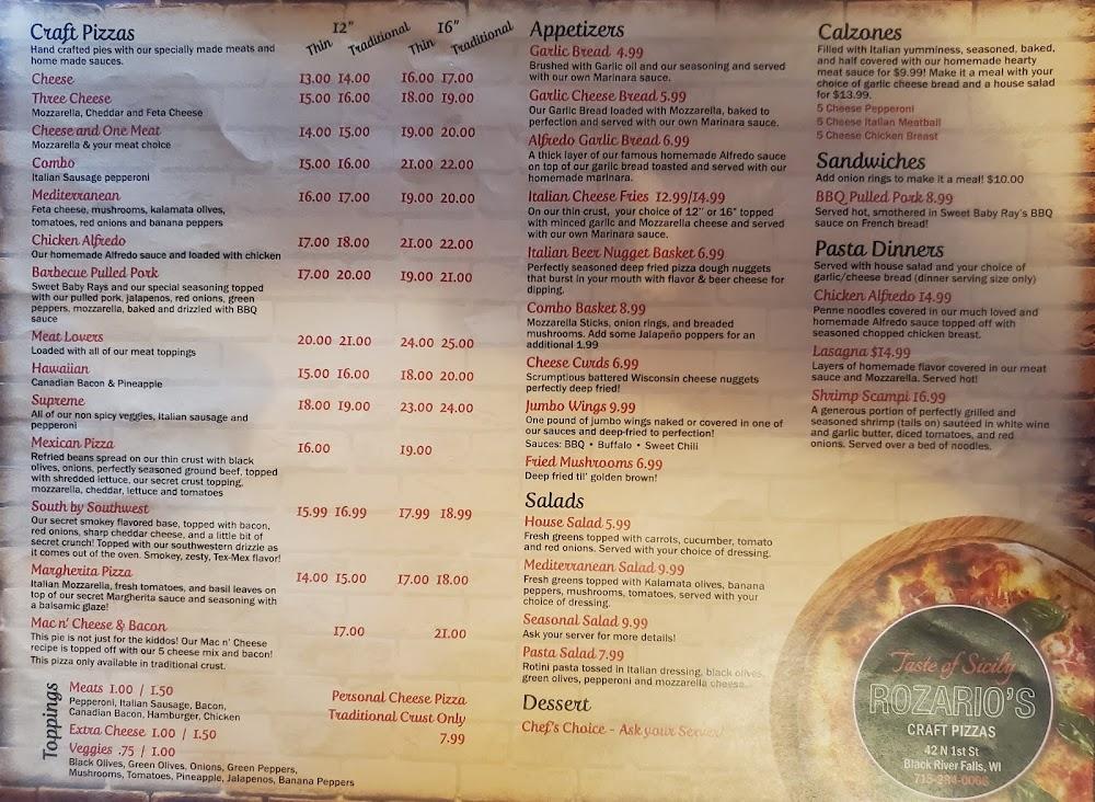 Rozario's Craft Pizzas Cheese